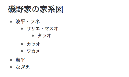 磯野家の家系図